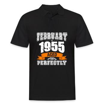 Cadeau d'anniversaire vintage de janvier 1955 - Polo Homme - noir - Devant - Kai (181cm)