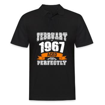 Cadeau d'anniversaire vintage de janvier 1967 - Polo Homme - noir - Devant - Kai (181cm)