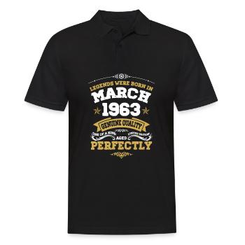Vintage Aged To Perfection March 1963 - Men's Polo Shirt - black - Front - Kai (181cm)