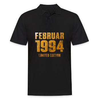 Legendär Seit Februar 1994 Geburtstag Geschenk - Männer Poloshirt - Schwarz - Vorne - Kai (181cm)
