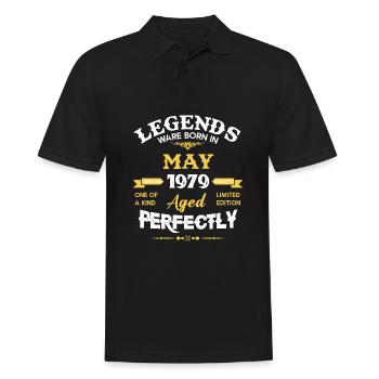 Vintage Aged To Perfection May 1979 - Men's Polo Shirt - black - Front - Kai (181cm)