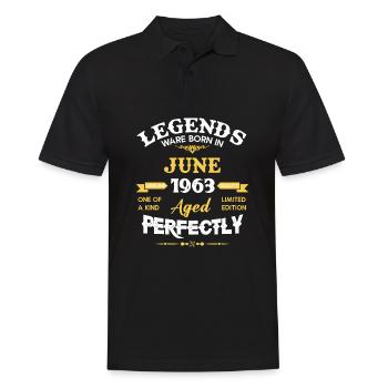 Vintage Aged To Perfection June 1963 - Men's Polo Shirt - black - Front - Kai (181cm)