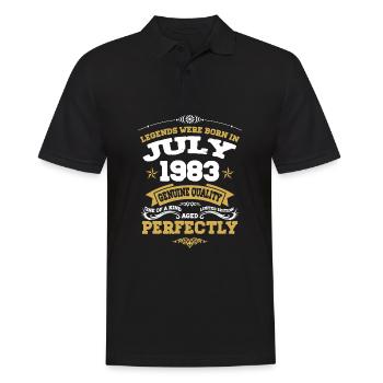 Vintage Vieilli à la perfection Juillet 1983 - Polo Homme - noir - Devant - Kai (181cm)