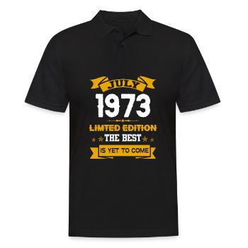 Juli 1973 Geburtstagsgeschenk - Männer Poloshirt - Schwarz - Vorne - Kai (181cm)