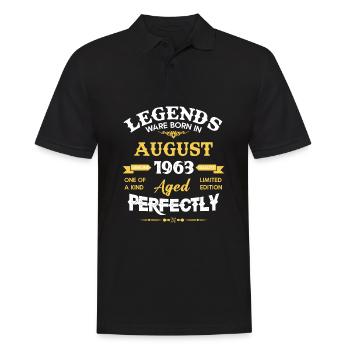 Vintage Aged To Perfection August 1963 - Men's Polo Shirt - black - Front - Kai (181cm)