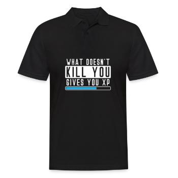 Qu'est-ce qui ne vous tue pas vous donne Xp Shirt Gamer - Polo Homme - noir - Devant - Kai (181cm)