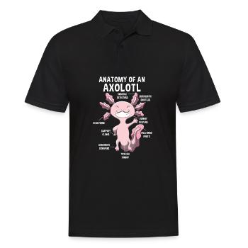 Anatomie du cadeau d'un enseignant Axolotl - Polo Homme - noir - Devant - Kai (181cm)