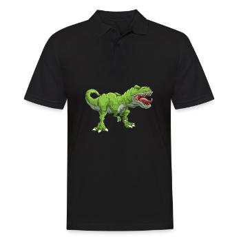 Tyrannosaurus T Rex dinosaur Dino - Men's Polo Shirt - black - Front - Kai (181cm)