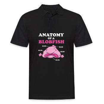 Anatomy Of A Blobfish Lustiger Blobfisch Meme - Männer Poloshirt - Schwarz - Vorne - Kai (181cm)