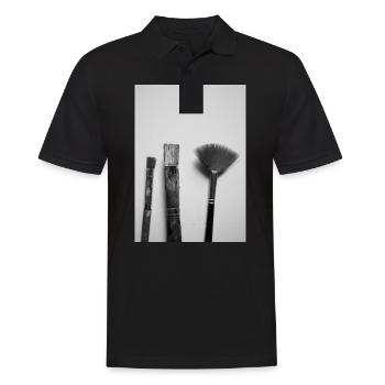 brush - Men's Polo Shirt - black - Front - Kai (181cm)