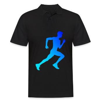 Fitness Racing Jogging Women Running Men - Men's Polo Shirt - black - Front - Kai (181cm)