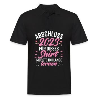 Abschluss 2023 - Männer Poloshirt - Schwarz - Vorne - Kai (181cm)