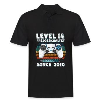 14 Geburtstag - Männer Poloshirt - Schwarz - Vorne - Kai (181cm)