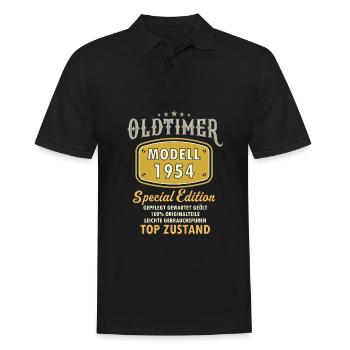 70 Geburtstag - Männer Poloshirt - Schwarz - Vorne - Kai (181cm)