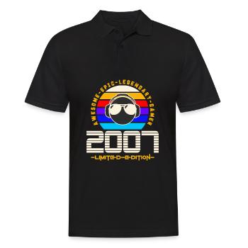 2007 - Männer Poloshirt - Schwarz - Vorne - Kai (181cm)