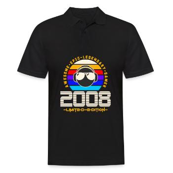 2008 - Men's Polo Shirt - black - Front - Kai (181cm)