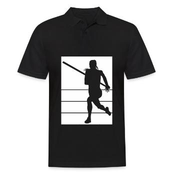 Athletics - Men's Polo Shirt - black - Front - Kai (181cm)
