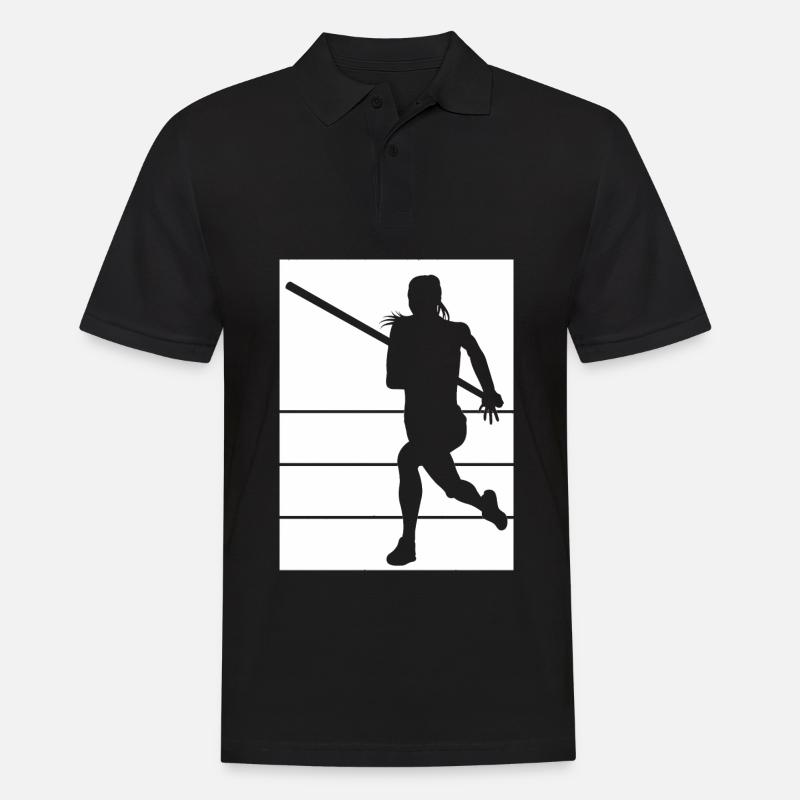 Leichtathletik - Männer Poloshirt - Schwarz