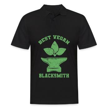 Schmied - Männer Poloshirt - Schwarz - Vorne - Kai (181cm)