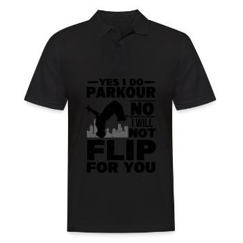 Parkour Geschenk | Freerunning Sport Parkur Spruch - Männer Poloshirt - Schwarz - Vorne - Kai (181cm)