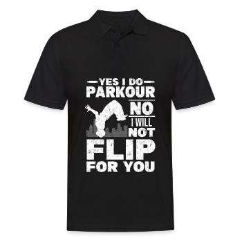 Parkour Geschenk | Freerunning Sport Parkur Spruch - Männer Poloshirt - Schwarz - Vorne - Kai (181cm)