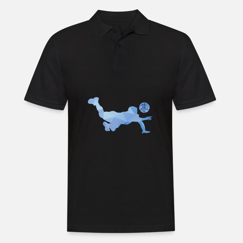 Volleyball Silhouette Dive Geschenk - Männer Poloshirt - Schwarz