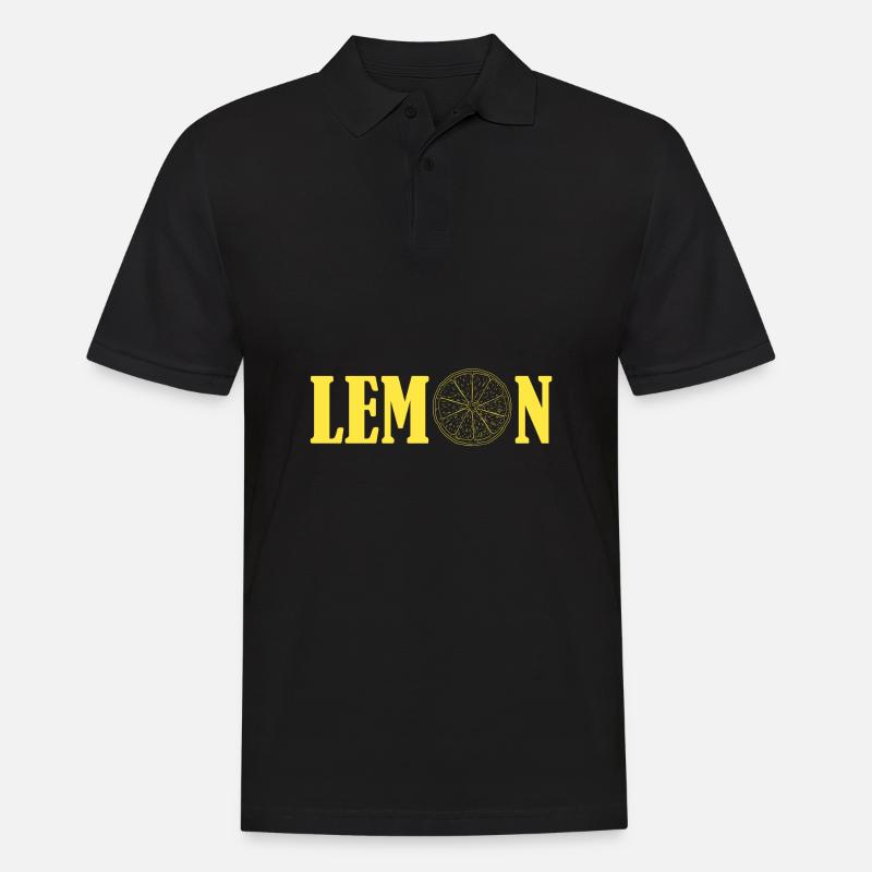Lemon Lemone Zitrone Geschenk - Männer Poloshirt - Schwarz
