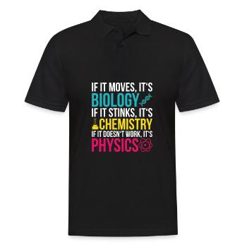 Biology Physics Chemistry Student Gift - Men's Polo Shirt - black - Front - Kai (181cm)