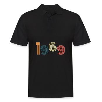 Cadeau d'anniversaire de style vintage 1969 - Polo Homme - noir - Devant - Kai (181cm)