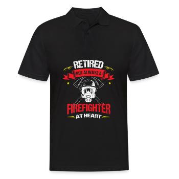 Retirement Always Fire Fighter At Heart Retiree - Men's Polo Shirt - black - Front - Kai (181cm)