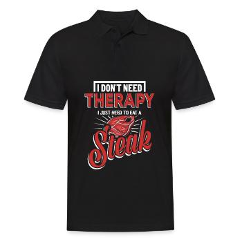 Viandes de steak - Polo Homme - noir - Devant - Kai (181cm)