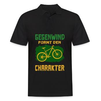 Vélo de montagne disant vélo vélo tour vélo cadeau - Polo Homme - noir - Devant - Kai (181cm)