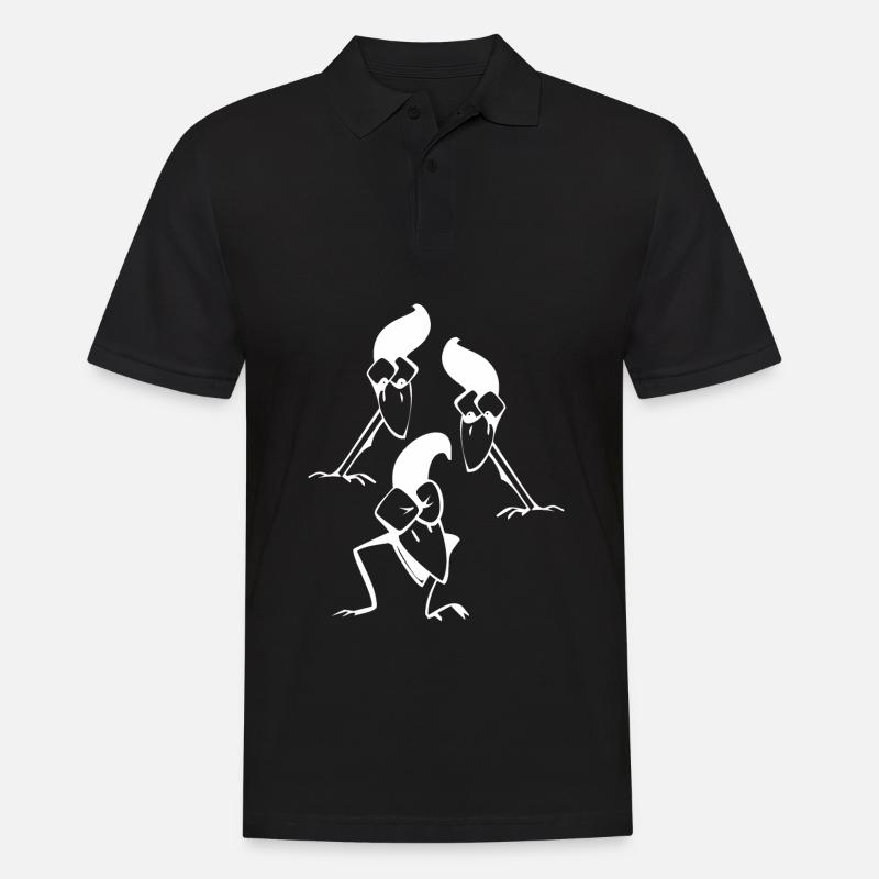 3 Raben - Männer Poloshirt - Schwarz