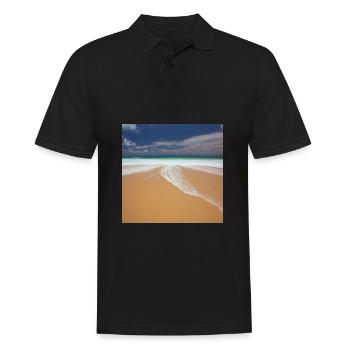Vacanciers à la plage - Polo Homme - noir - Devant - Kai (181cm)