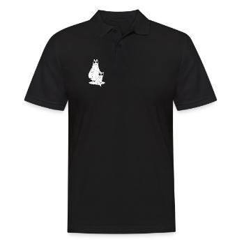 simple, cool bear and fox with sunglasses - Men's Polo Shirt - black - Front - Kai (181cm)
