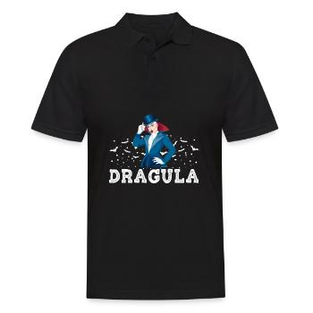 Drag Queen Dracula Halloween Karneval - Männer Poloshirt - Schwarz - Vorne - Kai (181cm)