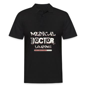 Arzt lädt lustige Phrase aus der medizinischen Fakultät - Männer Poloshirt - Schwarz - Vorne - Kai (181cm)