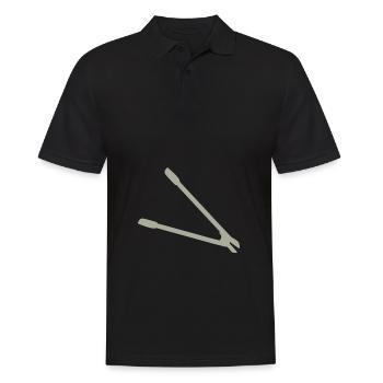 Gartenschere Geschenkidee - Männer Poloshirt - Schwarz - Vorne - Kai (181cm)