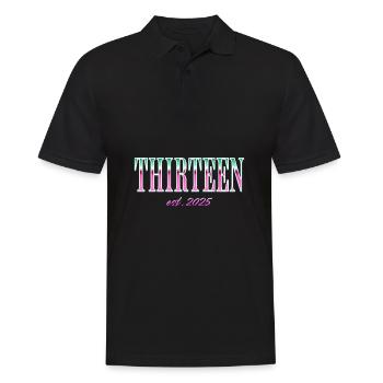 Thirteen Est. 2025 Boys Girls Official Teenager - Men's Polo Shirt - black - Front - Kai (181cm)