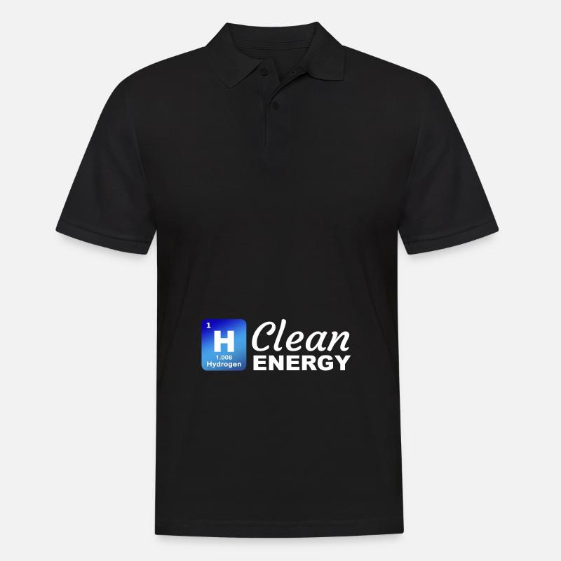 Wasserstoff - Sauberer Energie - Männer Poloshirt - Schwarz