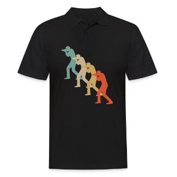 Appareil-photo de photographe de photographie de style vintage rétro - Polo Homme - noir - Devant - Kai (181cm)