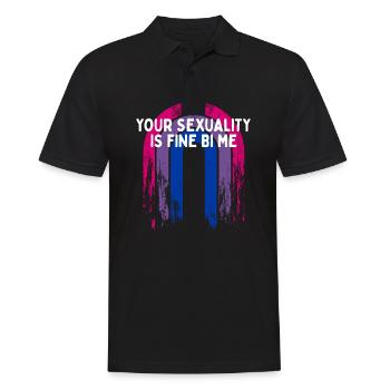 Your Sexuality Is Fine Bi Me Bisexual - Männer Poloshirt - Schwarz - Vorne - Kai (181cm)