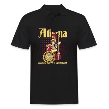 Athena goddess of wisdom Design - Men's Polo Shirt - black - Front - Kai (181cm)