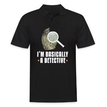 I'm Basically a Detective - Männer Poloshirt - Schwarz - Vorne - Kai (181cm)