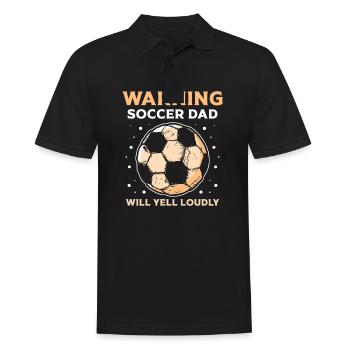 Avertissement Papa de football criera fort Papa Joueur F - Polo Homme - noir - Devant - Kai (181cm)
