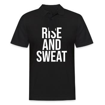 Rise and Sweat - Men's Polo Shirt - black - Front - Kai (181cm)