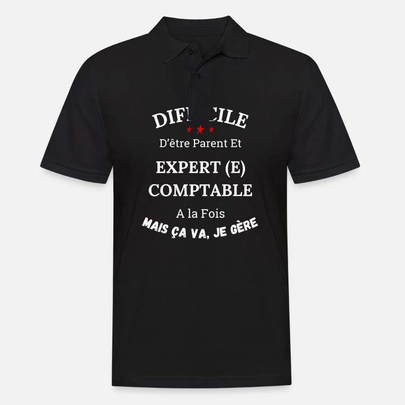 Es ist schwer, ein Elternteil und ein Buchhalter zu sein - Männer Poloshirt - Schwarz