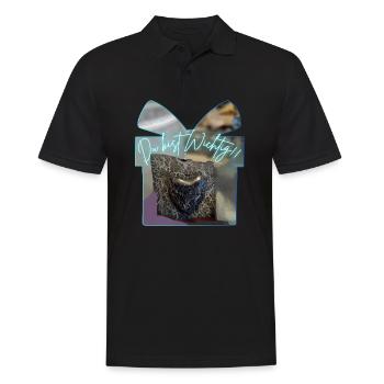 Du bist Wichtig - Männer Poloshirt - Schwarz - Vorne - Kai (181cm)