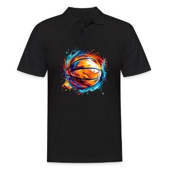 Conception de basket-ball pour les fans de sport Basketteurs - Polo Homme - noir - Devant - Kai (181cm)