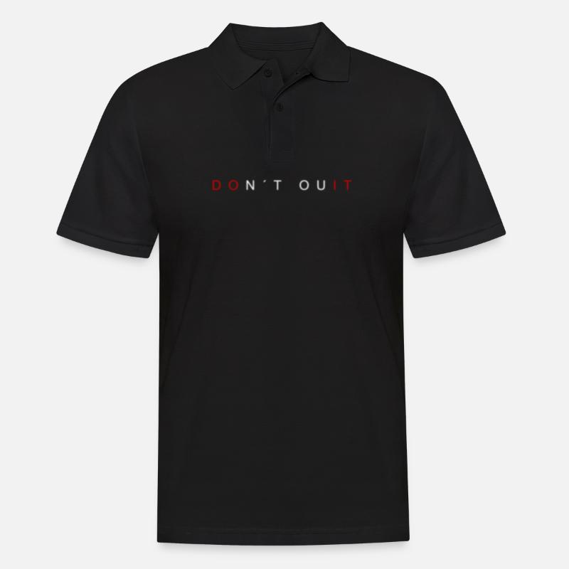 Don´t Quit - Männer Poloshirt - Schwarz